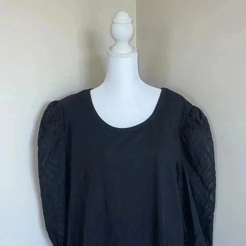 A Love Story Sheer-Sleeve Blouse - Picture 2 of 12